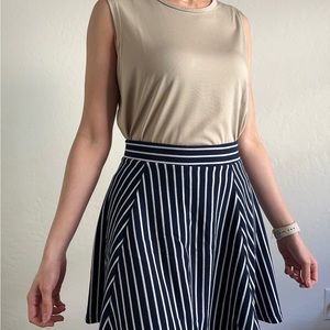 Navy Blue Stripped Skirt